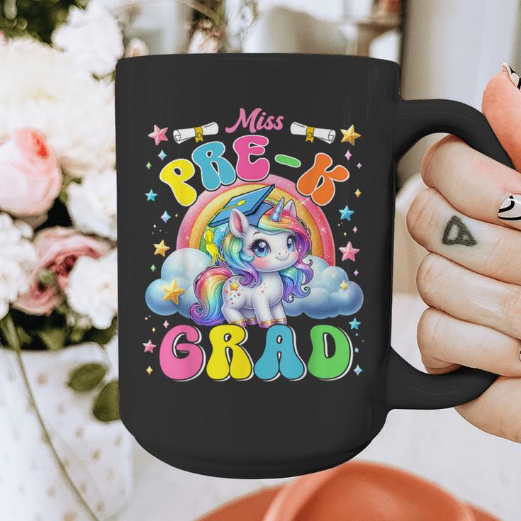 Kids Miss Pre-K Grad Graduation Cute Unicorn Rainbow Girls Graphic Print Coffee Mug