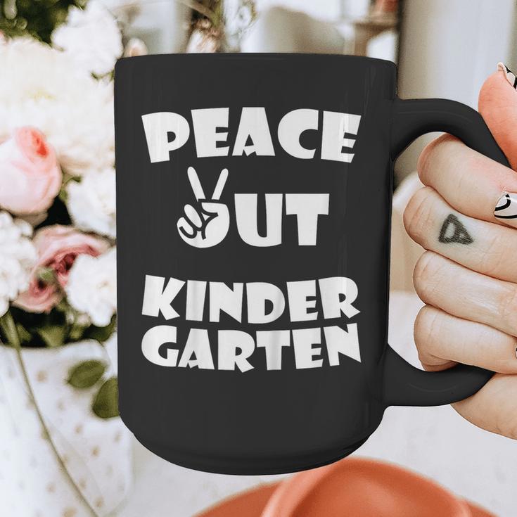 Kids Peace Out Kindergarten For Graduation Graphic Print Coffee Mug