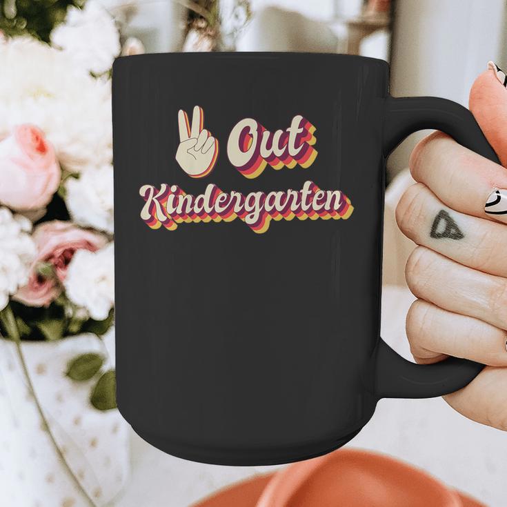 Kids Peace Out Kindergarten Graduation Kindergarten Graduate Graphic Print Coffee Mug