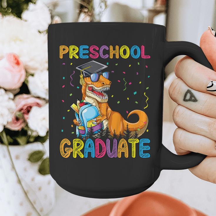 Kids Preschool Graduate Dinosaur Trex Preschool Graduation Graphic Print Coffee Mug