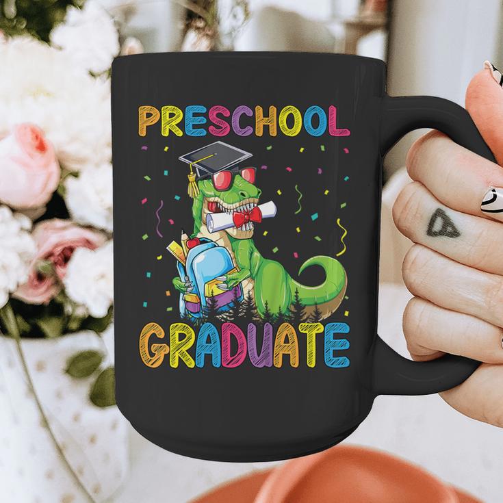 Kids Preschool Graduate T-Rex Dinosaur Preschool Graduation Graphic Print Coffee Mug