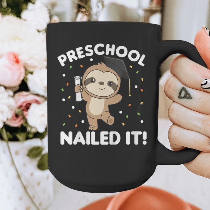 Kids Kids Preschool Nailed It Sloth Graduation Graphic Print Coffee Mug