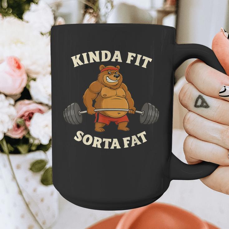 Kinda Fit Sorta Fat Gym Dad BOD Workout Apparel Graphic Print Coffee Mug