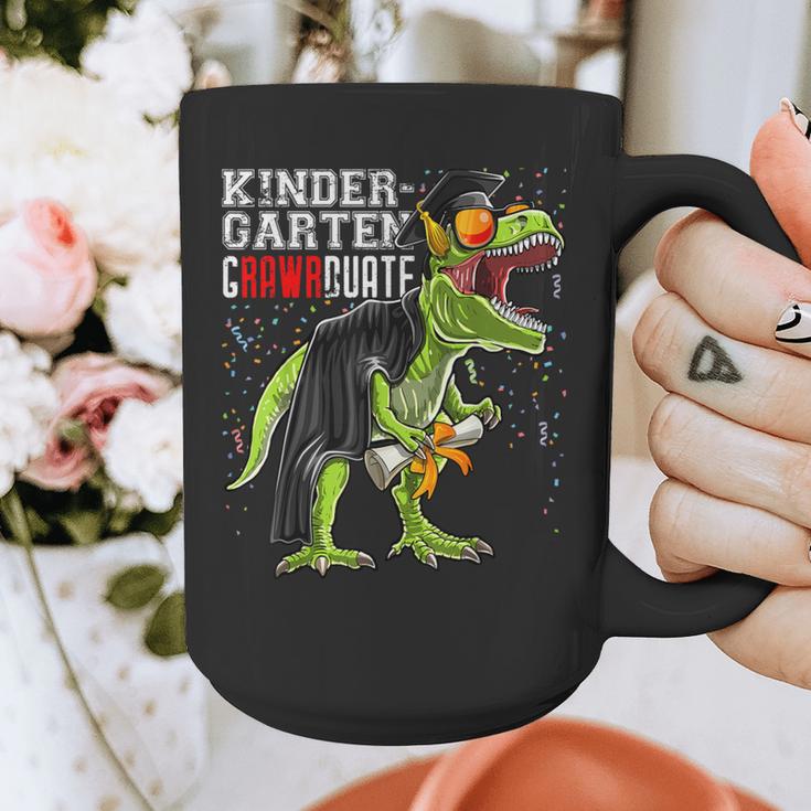 Kindergarten Grawrduate Dinosaur Graduation Cap Shirt Graphic Print Coffee Mug