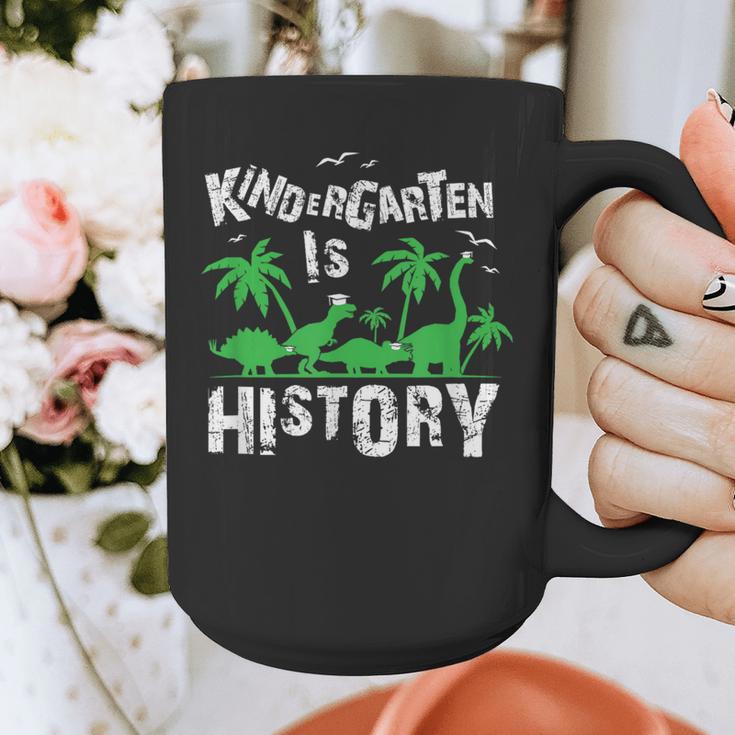 Kindergarten Is History Dinosaur Graduation Graphic Print Coffee Mug