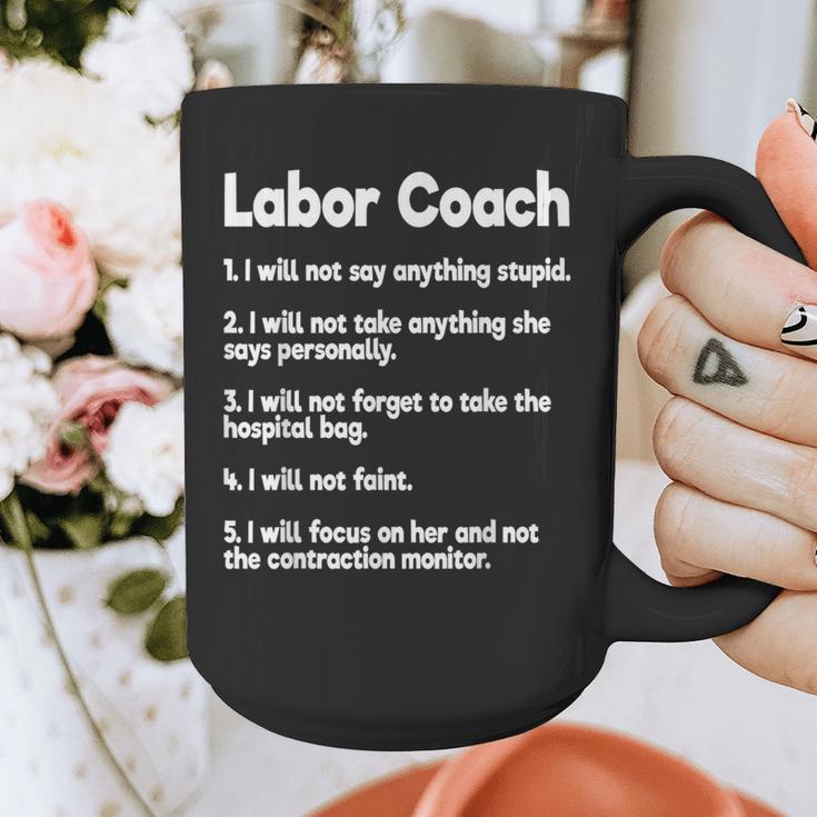 Labor Coach Expecting Dad Rules Papa Baby Graphic Print Coffee Mug