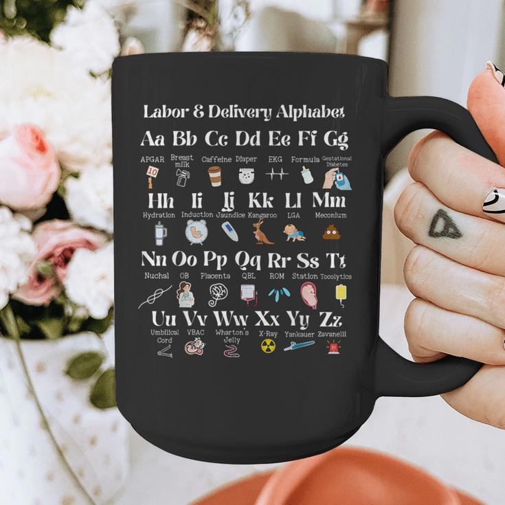 Labor And Delivery Alphabet Nurse New Nurse Graduation Graphic Print Coffee Mug