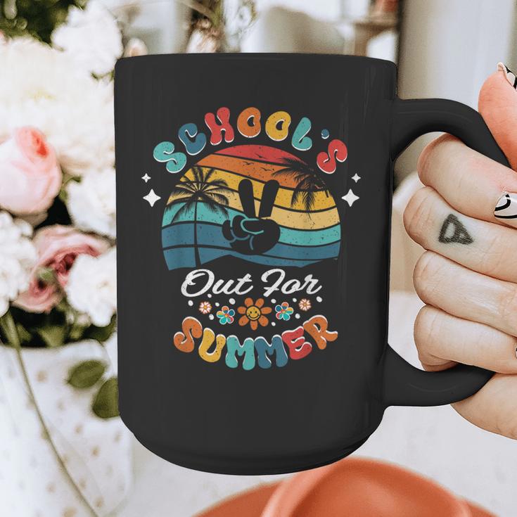 Last Day Of School Groovy Graduation School's Out For Summer Graphic Print Coffee Mug