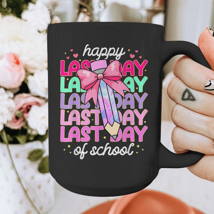 Last Day Of School Shirt Coquette Bow School Graduation Graphic Print Coffee Mug
