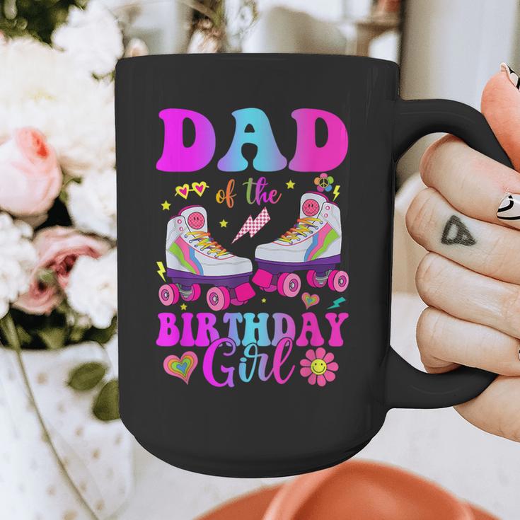 Let's Roll Dad Of The Birthday Girl Roller Skate Birthday Graphic Print Coffee Mug