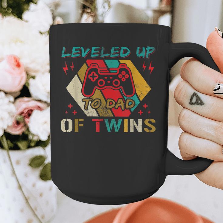 Leveled Up To Dad Of Twins Video Gamer Gaming Graphic Print Coffee Mug