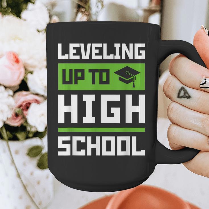 Leveling Up To High School Tee Shirt Gaming Graduation Graphic Print Coffee Mug