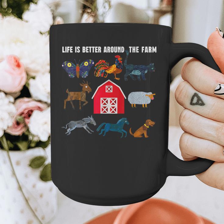 Life Is Better Around The Farm Nostalgia Trendy Graphic Print Coffee Mug
