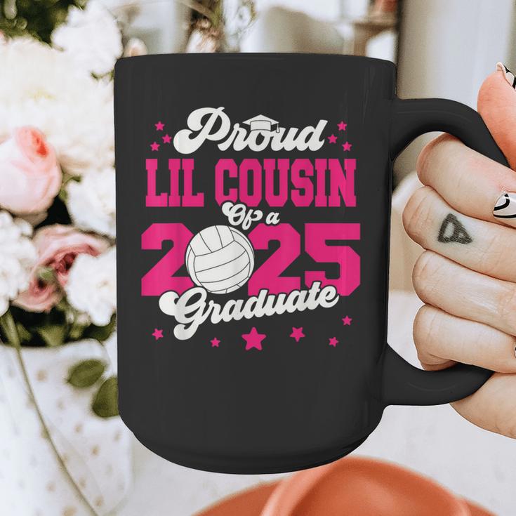 Lil Cousin Of a 2025 Graduate Prom Graduation 25 VolleyBall Graphic Print Coffee Mug