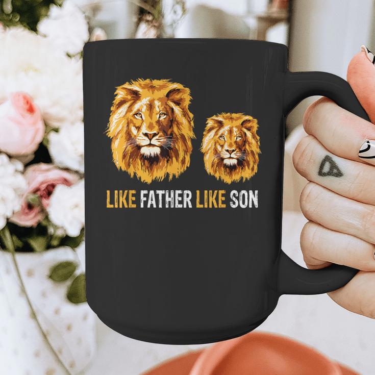 Lion Dad Like Father Like Son Lions Lovers Fathers Day Graphic Print Coffee Mug