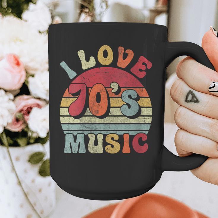 I Love 70's Music Retro Style Nostalgia Cassette 1970s Party Graphic Print Coffee Mug