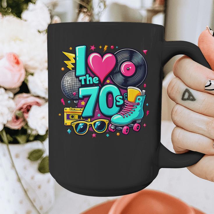 I Love The 70s Vintage Cassette Roller Vinyl Nostalgia 70s Graphic Print Coffee Mug