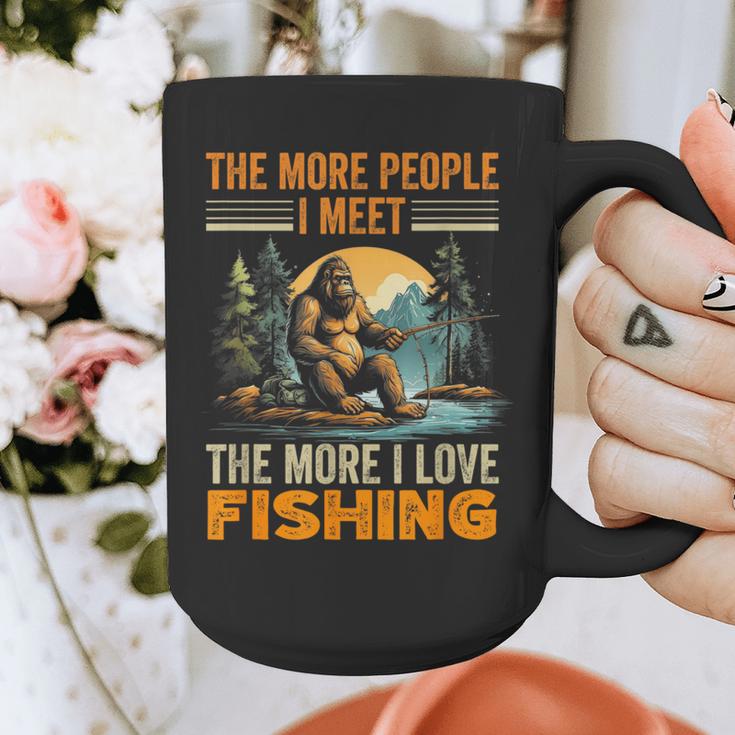 I Love Fishing Bigfoot Fisherman Introvert Sarcastic Graphic Print Coffee Mug I Love Fishing Bigfoot Fisherman Introvert Sarcastic Graphic Print Coffee Mug