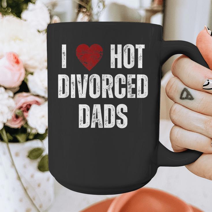 I Love Hot Divorced Dads Red Hearts Graphic Print Coffee Mug