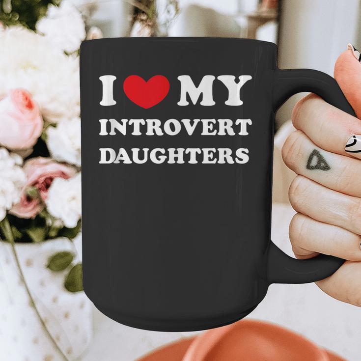 I Love My Introvert Daughters Heart My Introvert Daughters Graphic Print Coffee Mug