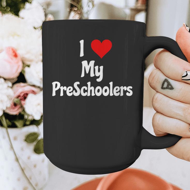 I Love My PreSchool Students Teachers Educators Graduation Graphic Print Coffee Mug