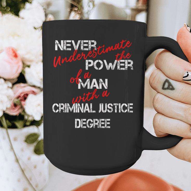 Man Criminal Justice Degree Graduation Or Career Graphic Print Coffee Mug