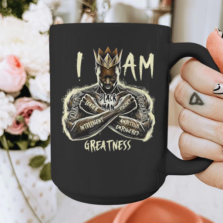 I Am Man King Powerful Dad Afro Melanin Graphic Print Coffee Mug