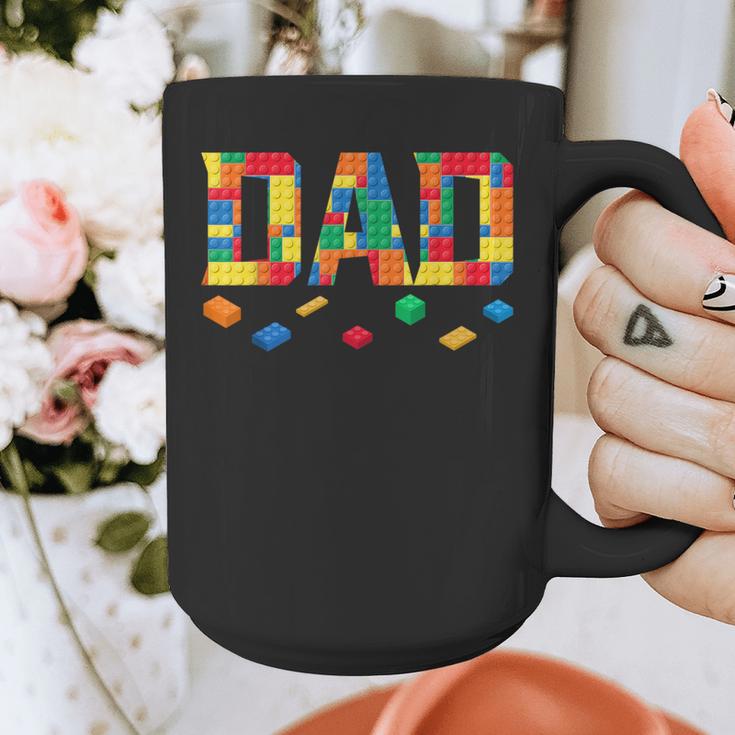 Master Builder Dad Birthday Boy Building Bricks Blocks Daddy Graphic Print Coffee Mug