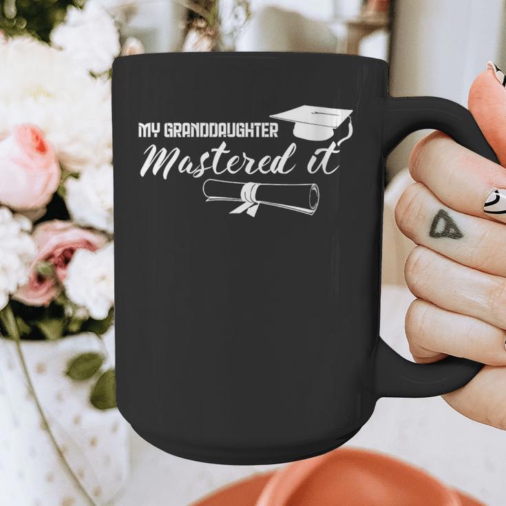 Master Graduation My Granddaughter Mastered It Grandparent Graphic Print Coffee Mug
