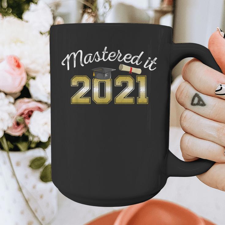Master's Degree 2021 Graduate Mastered It Graduation Graphic Print Coffee Mug