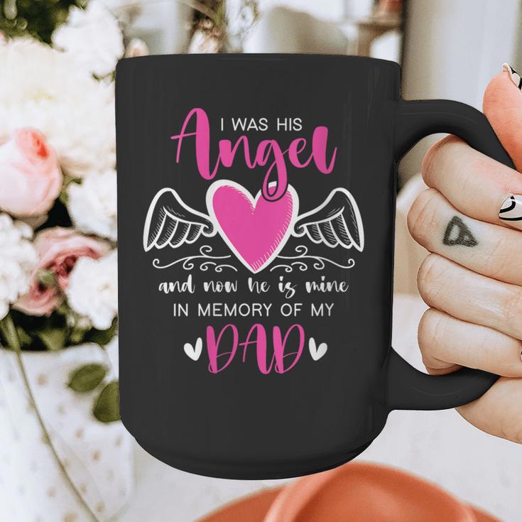 Memory Of My Dad I Was Her Angel Now She Is Mine Heaven Graphic Print Coffee Mug