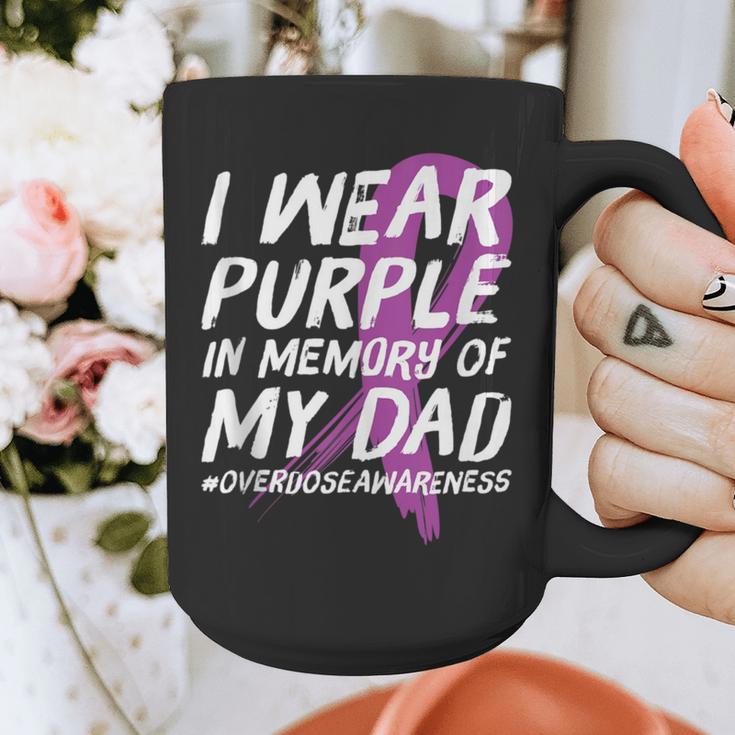 Memory Of Dad Wear Purple Overdose Awareness Graphic Print Coffee Mug Memory Of Dad Wear Purple Overdose Awareness Graphic Print Coffee Mug