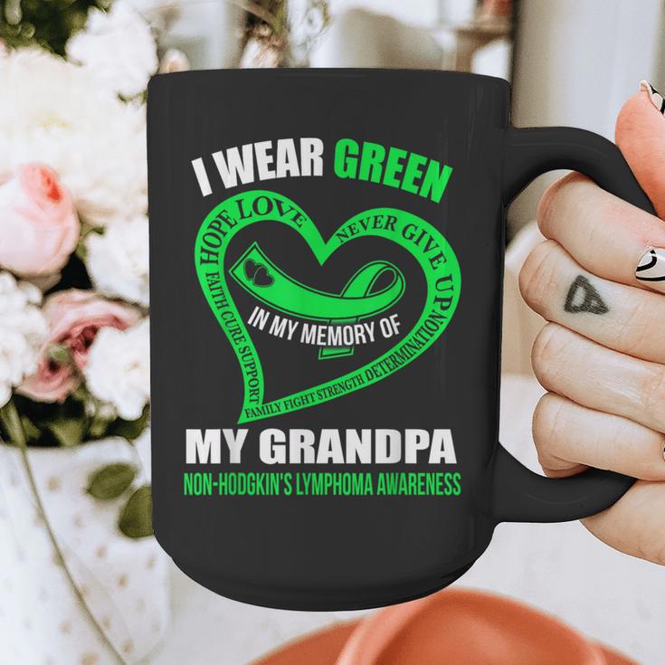 In My Memory Of My Grandpa NON-HODGKIN'S LYMPHOMA AWARENESS Graphic Print Coffee Mug