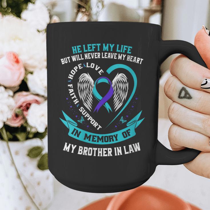 In Memory Loss Of Brother In Law Memorial Suicide Awareness Graphic Print Coffee Mug In Memory Loss Of Brother In Law Memorial Suicide Awareness Graphic Print Coffee Mug