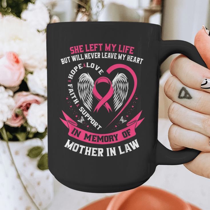 In Memory Of My Loving Mother In Law Breast Cancer Memorial Graphic Print Coffee Mug In Memory Of My Loving Mother In Law Breast Cancer Memorial Graphic Print Coffee Mug
