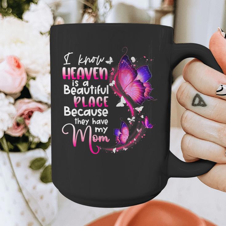In Memory Of Mom I Know Heaven Beautiful Place Wings Angel Graphic Print Coffee Mug In Memory Of Mom I Know Heaven Beautiful Place Wings Angel Graphic Print Coffee Mug