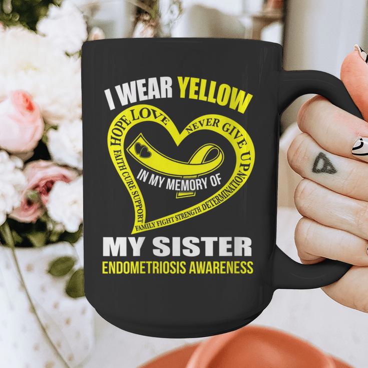 In My Memory Of My Sister ENDOMETRIOSIS AWARENESS Graphic Print Coffee Mug In My Memory Of My Sister ENDOMETRIOSIS AWARENESS Graphic Print Coffee Mug