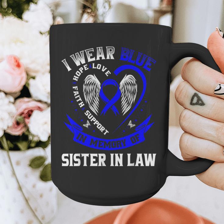 In Memory Of Sister In Law Colon Cancer Awareness Shirts Graphic Print Coffee Mug In Memory Of Sister In Law Colon Cancer Awareness Shirts Graphic Print Coffee Mug