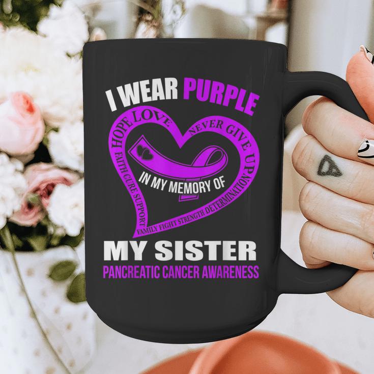 In My Memory Of My Sister PANCREATIC CANCER AWARENESS Graphic Print Coffee Mug