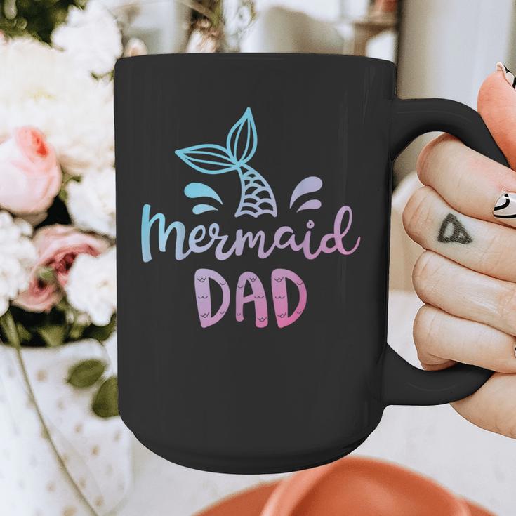 Mermaid Dad Merman Daddy Dad Family Matching Birthday Graphic Print Coffee Mug