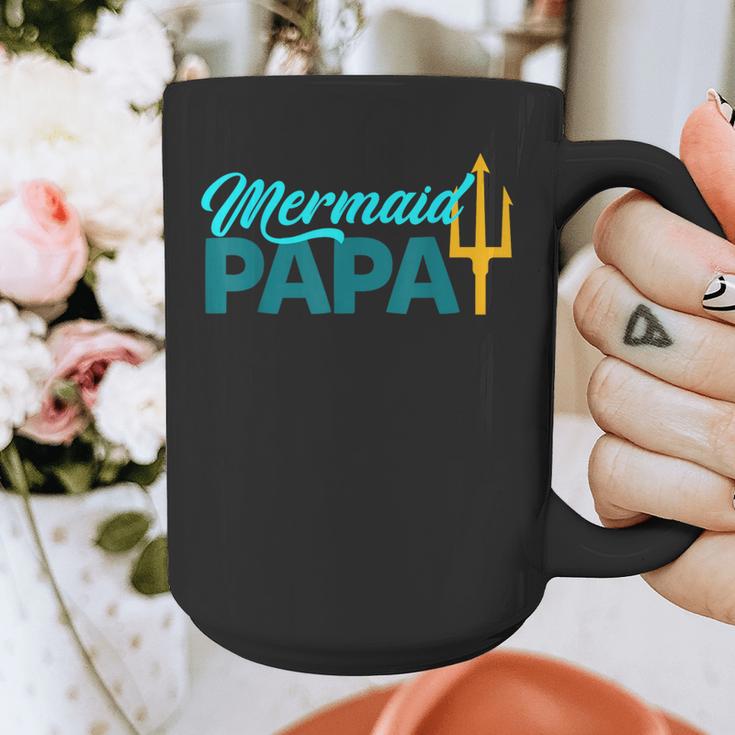 Mermaid Dad Mermaid Papa Grandpa Security Party Small Graphic Print Coffee Mug