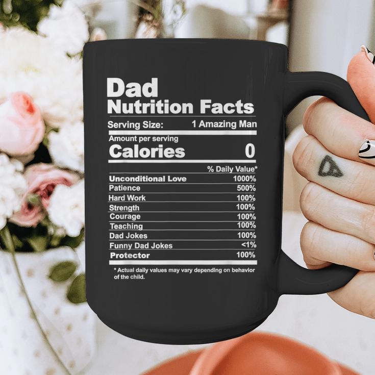 Miftees Fathers Day Tees Dad Nutrition Facts Graphic Print Coffee Mug