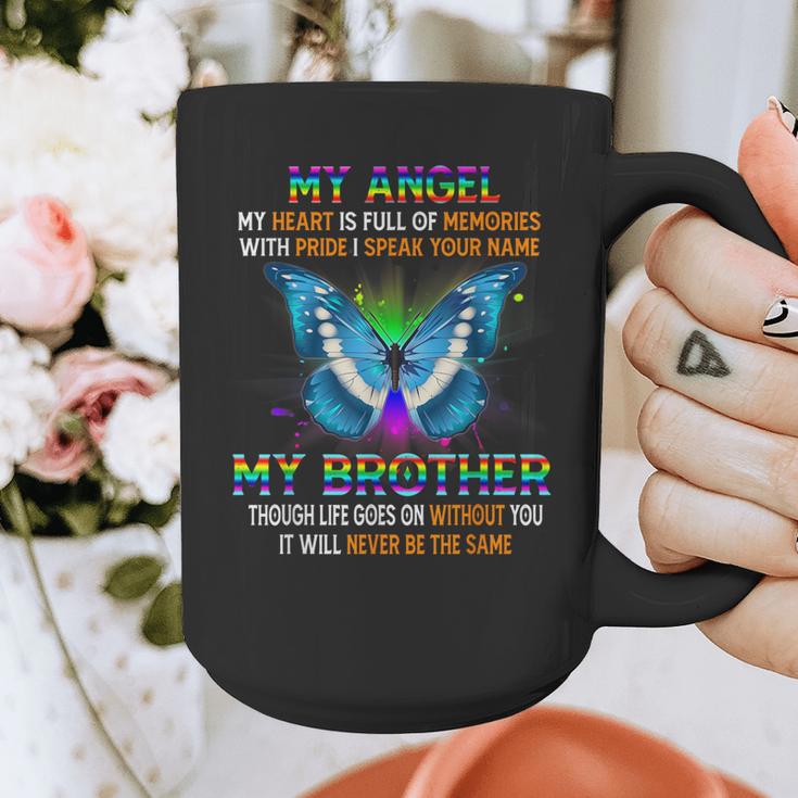 I Miss My Brother My Angel In Heaven Memory Of My Brother Graphic Print Coffee Mug