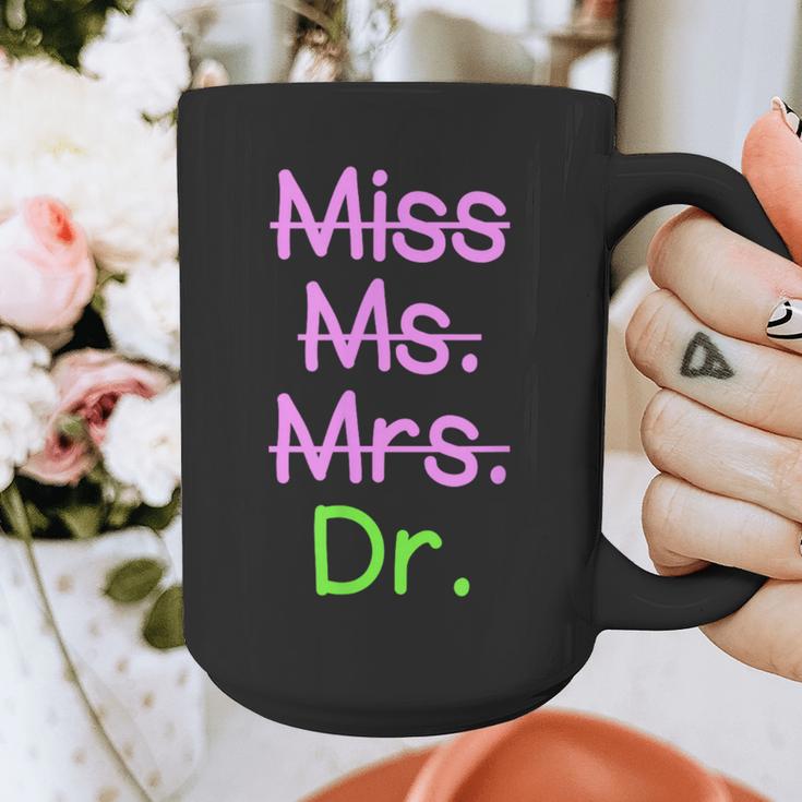 MIss Ms Mrs Dr Graduation Phd Pink And Green Class 2021 Graphic Print Coffee Mug