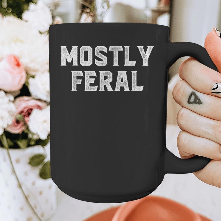 Mostly Feral Introvert Sarcastic Graphic Print Coffee Mug Mostly Feral Introvert Sarcastic Graphic Print Coffee Mug