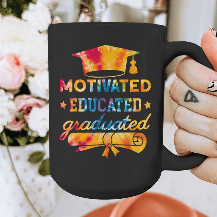 Motivated Educated Graduated Graduation Graphic Print Coffee Mug