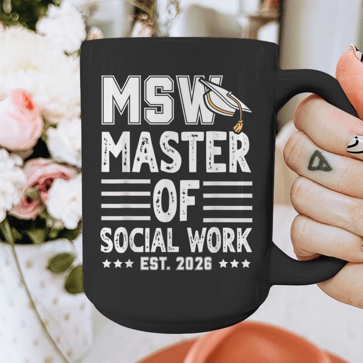 MSW Est 2026 Masters Of Social Work Graduation Social Worker Graphic Print Coffee Mug