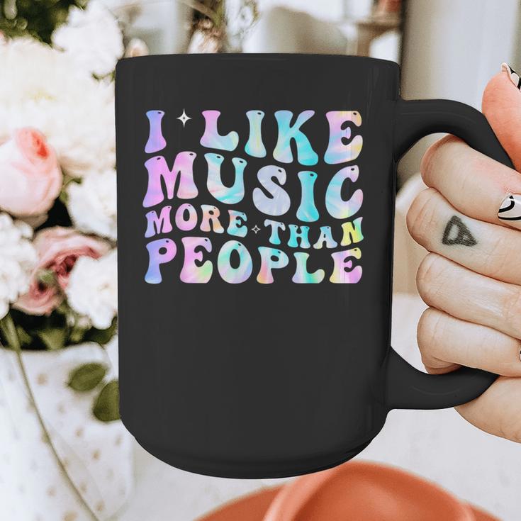 I Like Music More Than People Introvert Musician Retro Graphic Print Coffee Mug