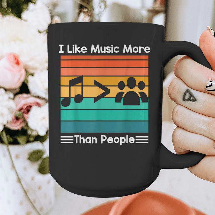 I Like Music More Than People Introvert Saying Quote Graphic Print Coffee Mug
