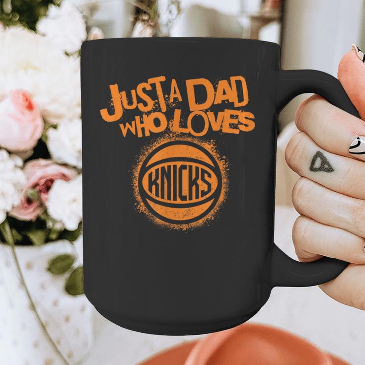 NBA New York Knicks Father's Day Just A Dad Who Loves Graphic Print Coffee Mug